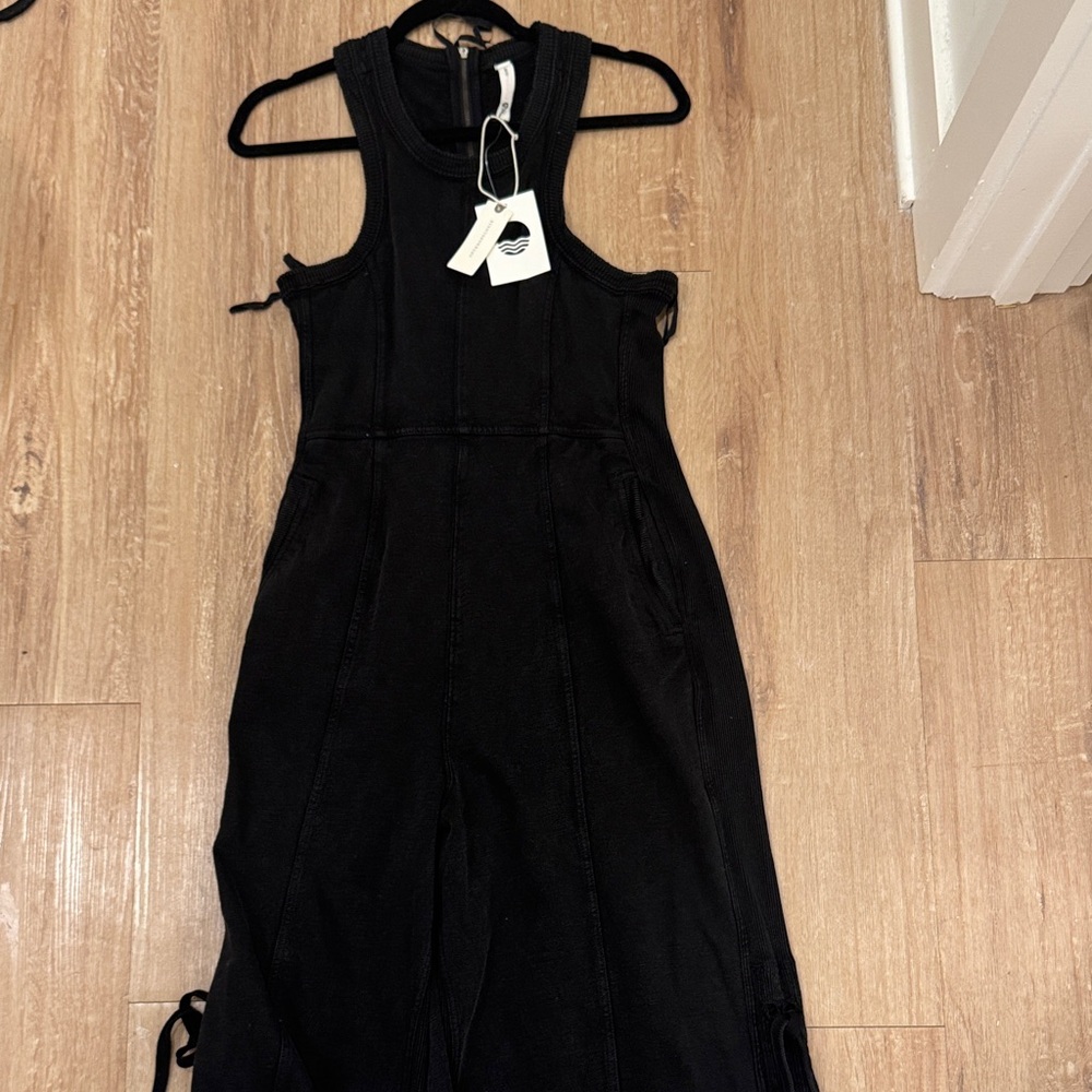 Anthropologie Black Sleeveless Jumpsuit